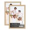 Pack of 2 Natural Picture Frames | Solid Wood | UV-Resistant Acrylic | Easy Gallery Wall Setup